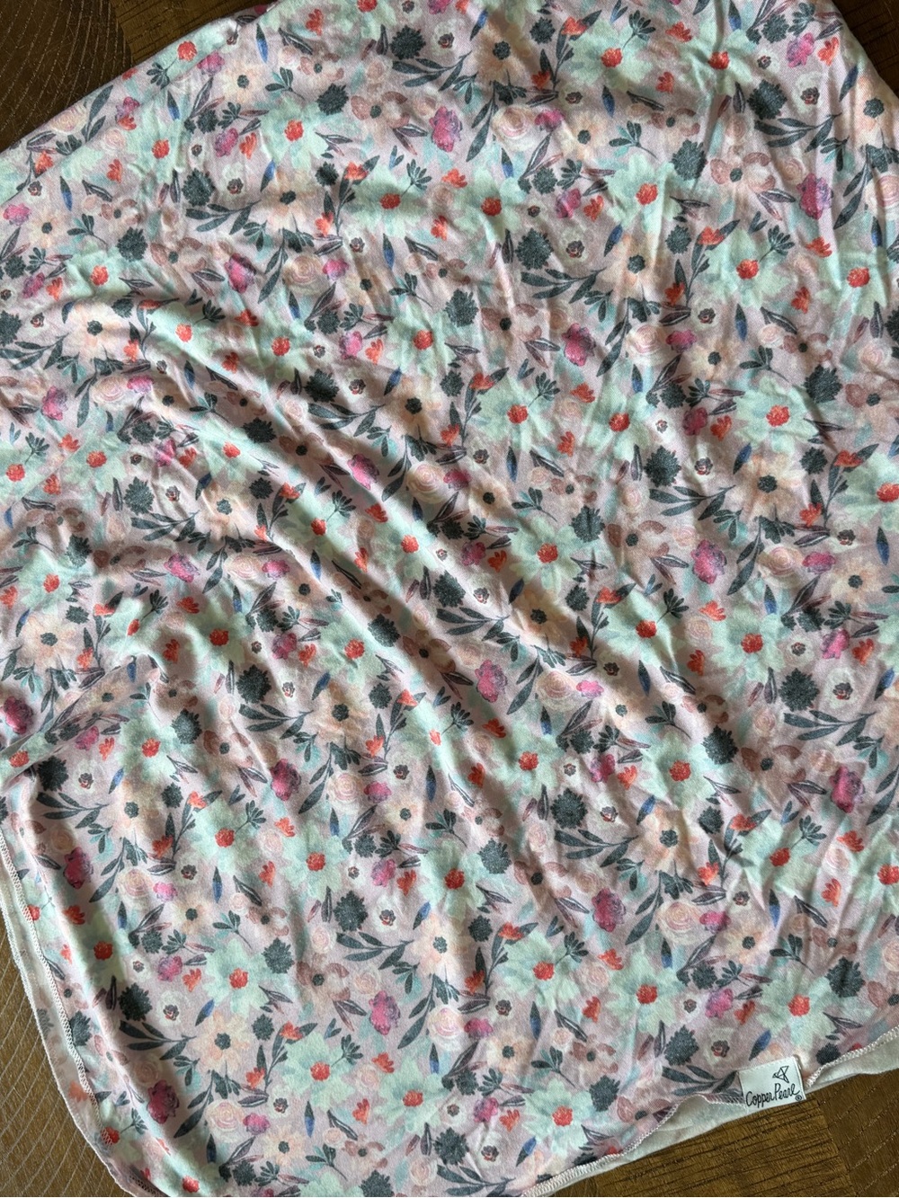 Copper Pearl Floral Swaddle Blanket
